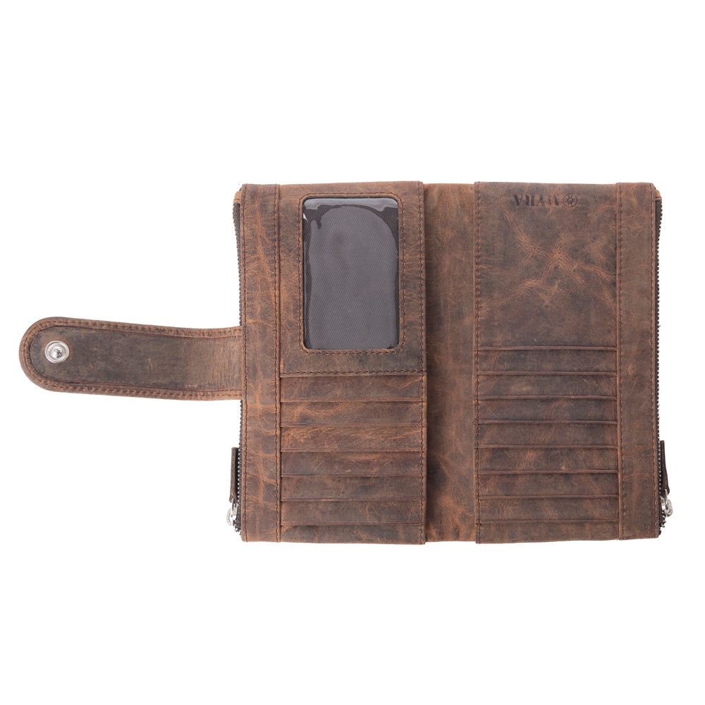 Iron Hill Concho Leather Women’s Wallet in Ochre Veil