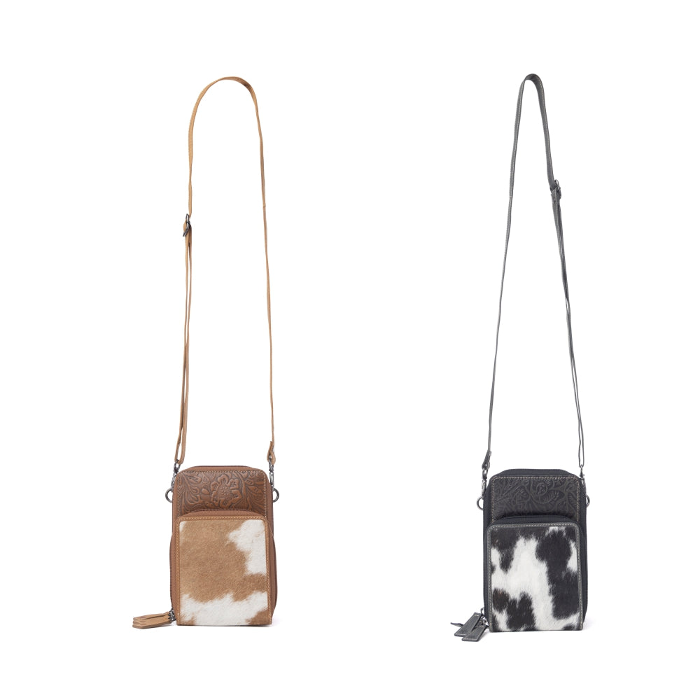 Rustler Ridge Embossed Leather Hairon Sling Bag Variant Combo