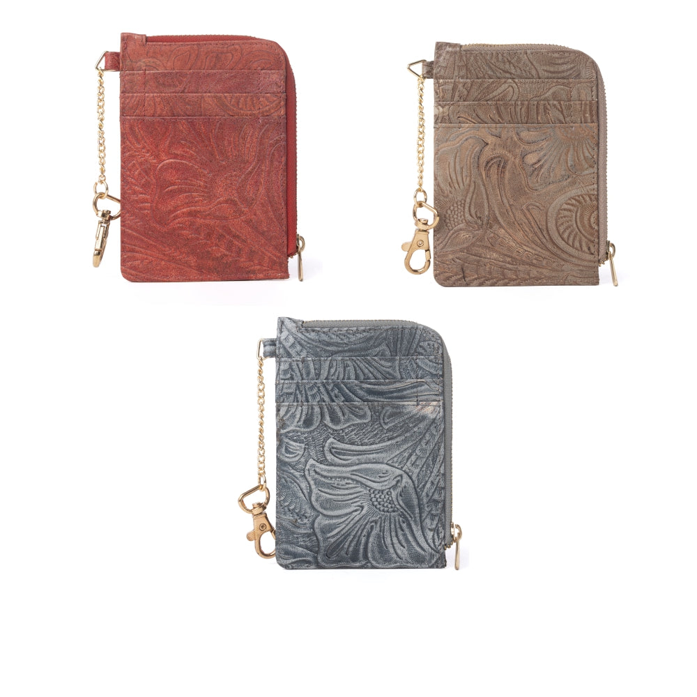 Summer Grove Embossed Leather Credit Card Holder Variant Combo