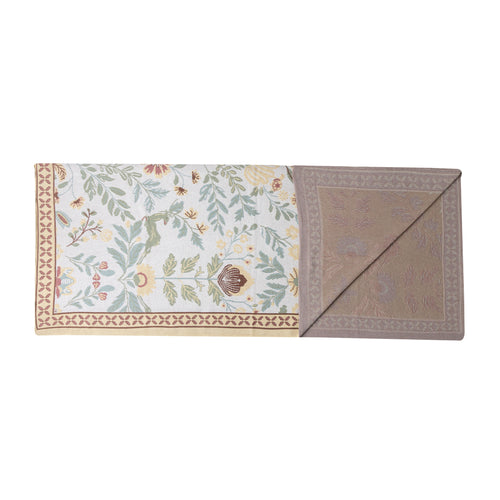 Wildflower Haven Cotton Throw in Garden Ivory