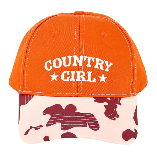 Country Girl Panel Baseball Cap in Sunset Camo