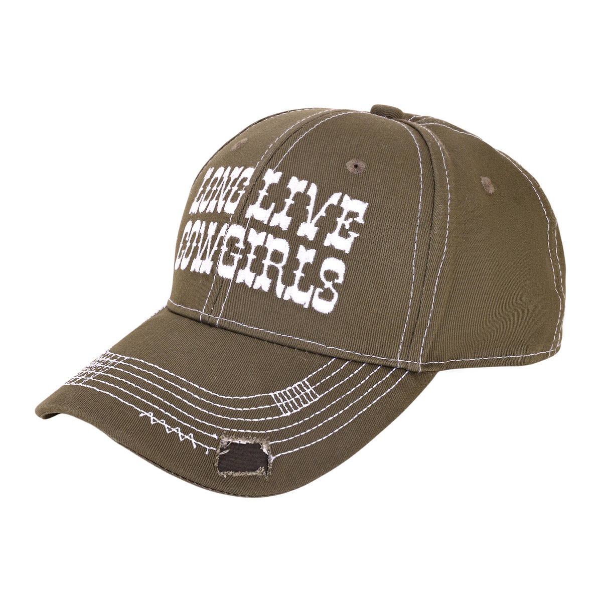 Long Live Cowgirls Panel Baseball Cap in Frontier Green