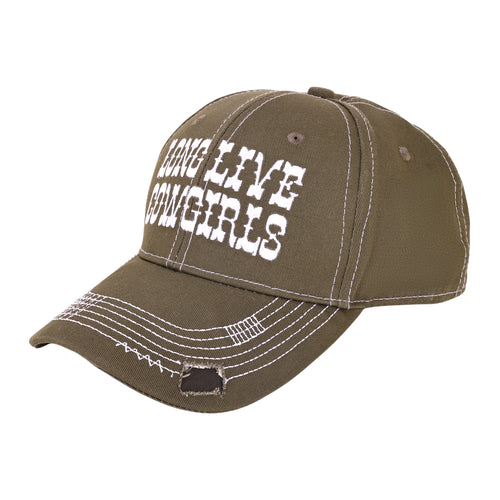 Long Live Cowgirls Panel Baseball Cap in Frontier Green