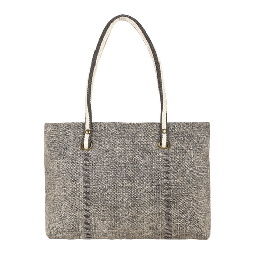 Cottontop Tote Bag for Women in sand grain with jute weave
