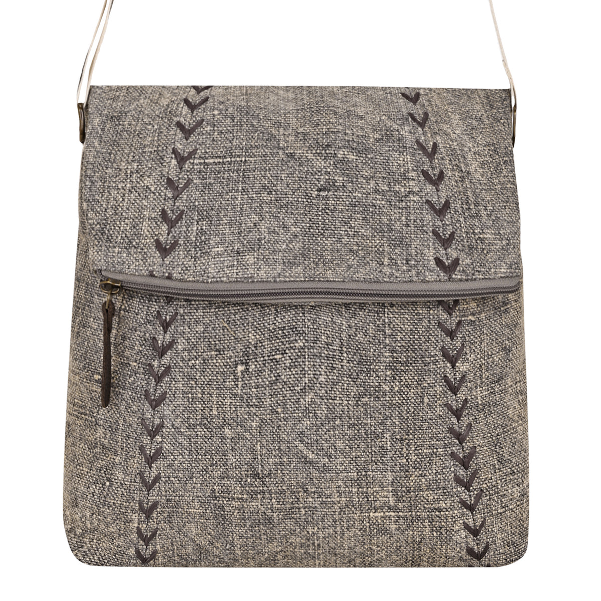Watergap Shoulder Bag for Women in sand grain with whipstitch
