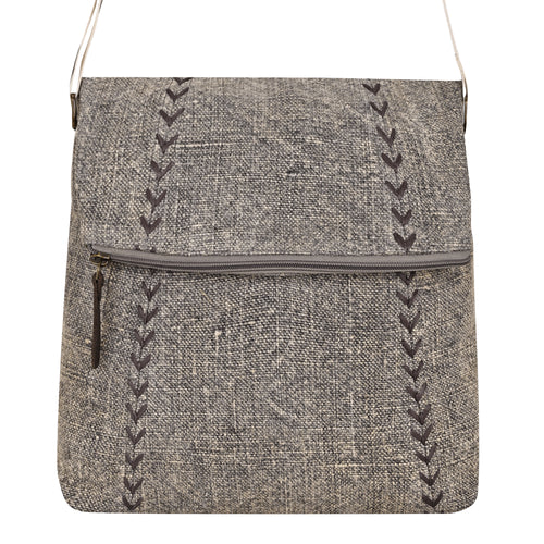 Watergap Shoulder Bag for Women in sand grain with whipstitch