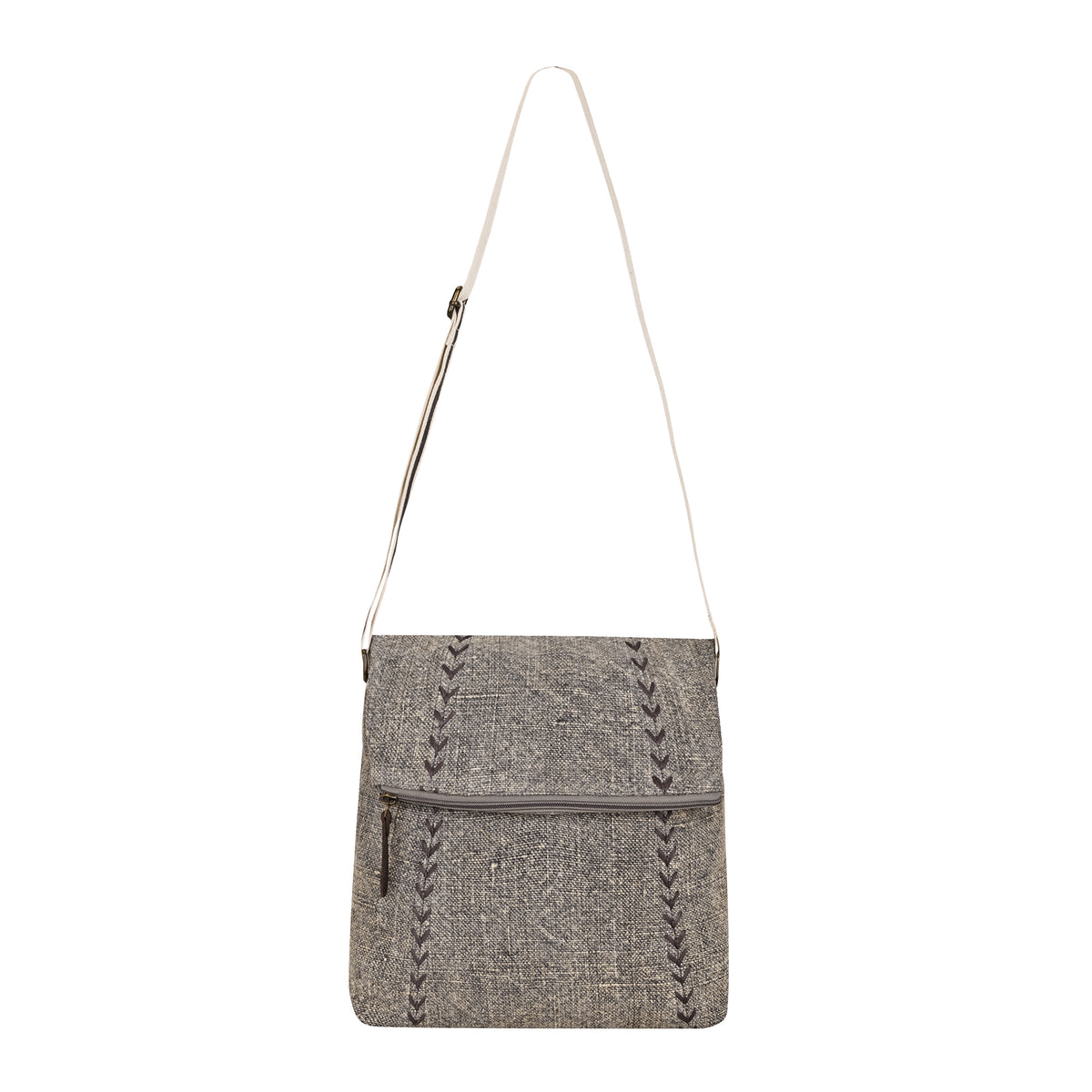Watergap Shoulder Bag for Women in sand grain with whipstitch