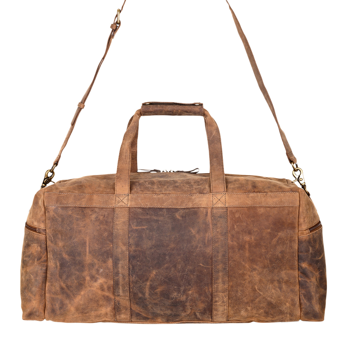 Ridgehaven Traveller Bag in brown wide with detachable shoulder strap