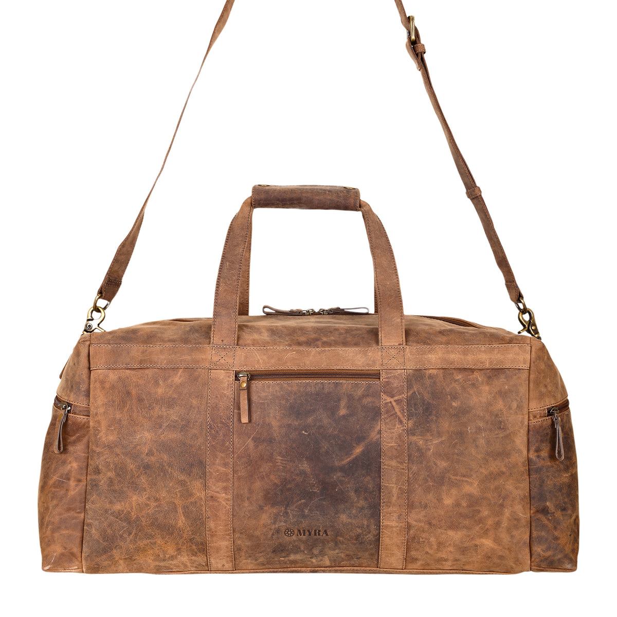 Ridgehaven Traveller Bag in brown wide with detachable shoulder strap