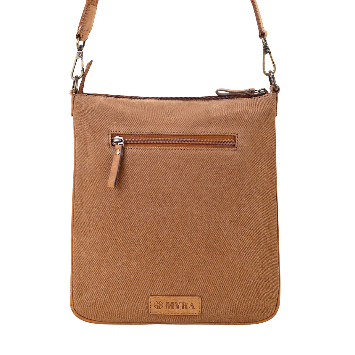 Sunridge Crossbody Bag for Women in tan with hair on and studs