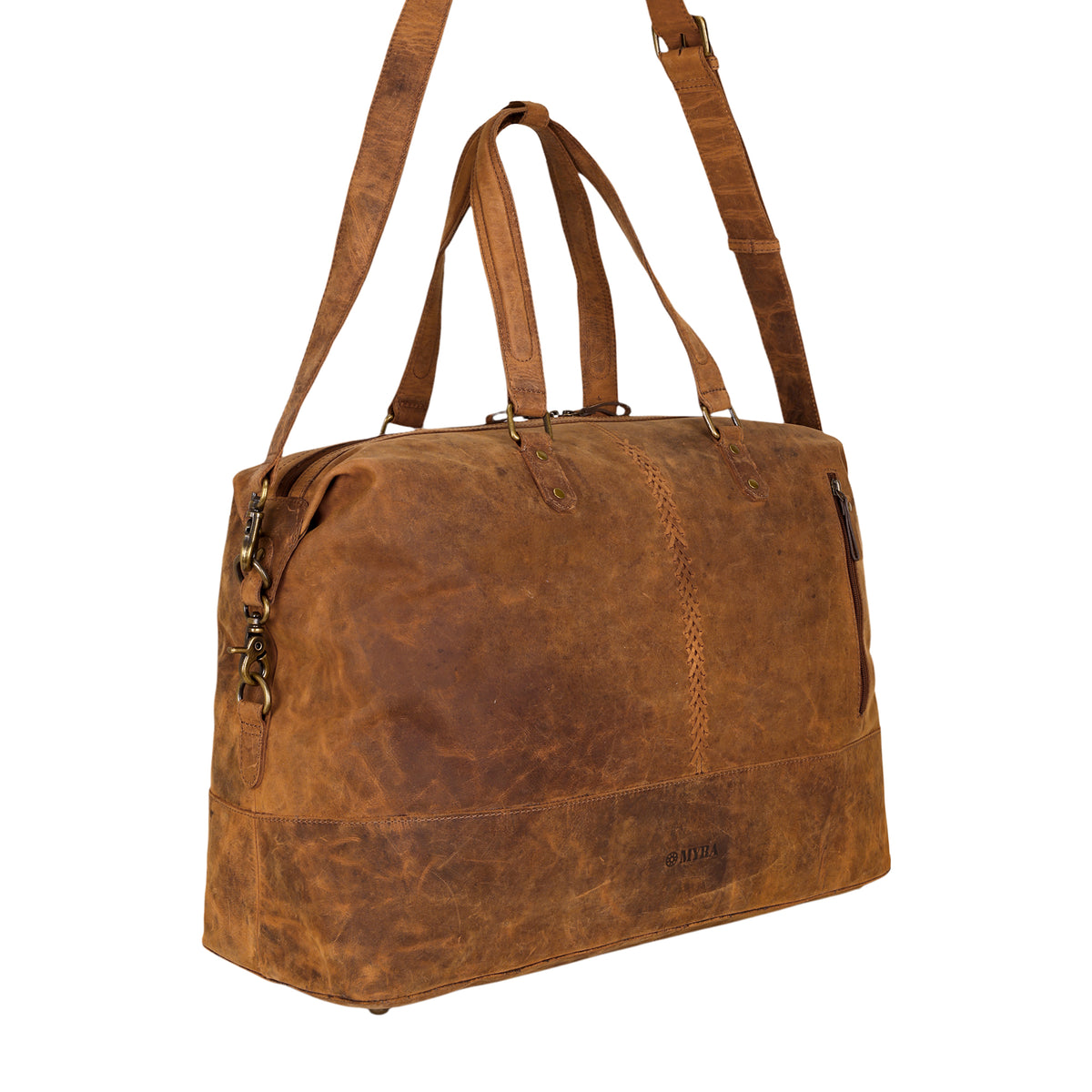 Ridgehaven Traveller Bag in brown large with detachable shoulder strap