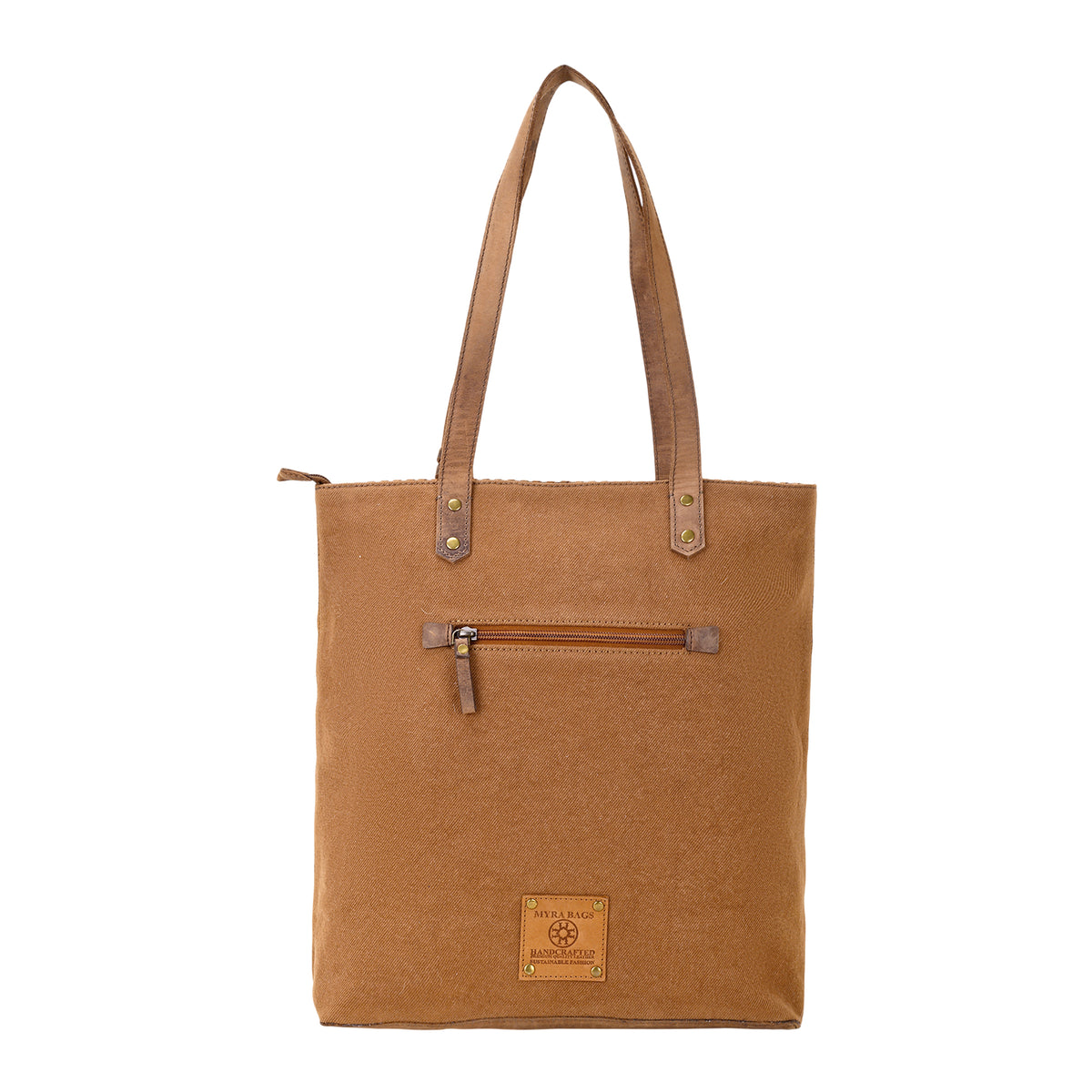 Millridge Tote Bag for Women in brown with hair on and whipstitch