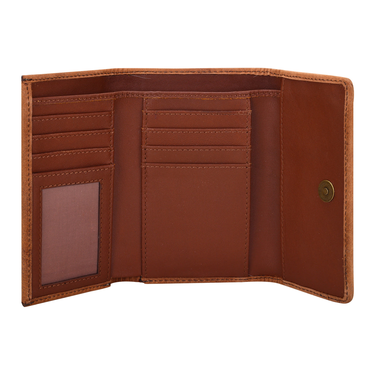 Westervale Wallet for Women in brown with hair on and studs