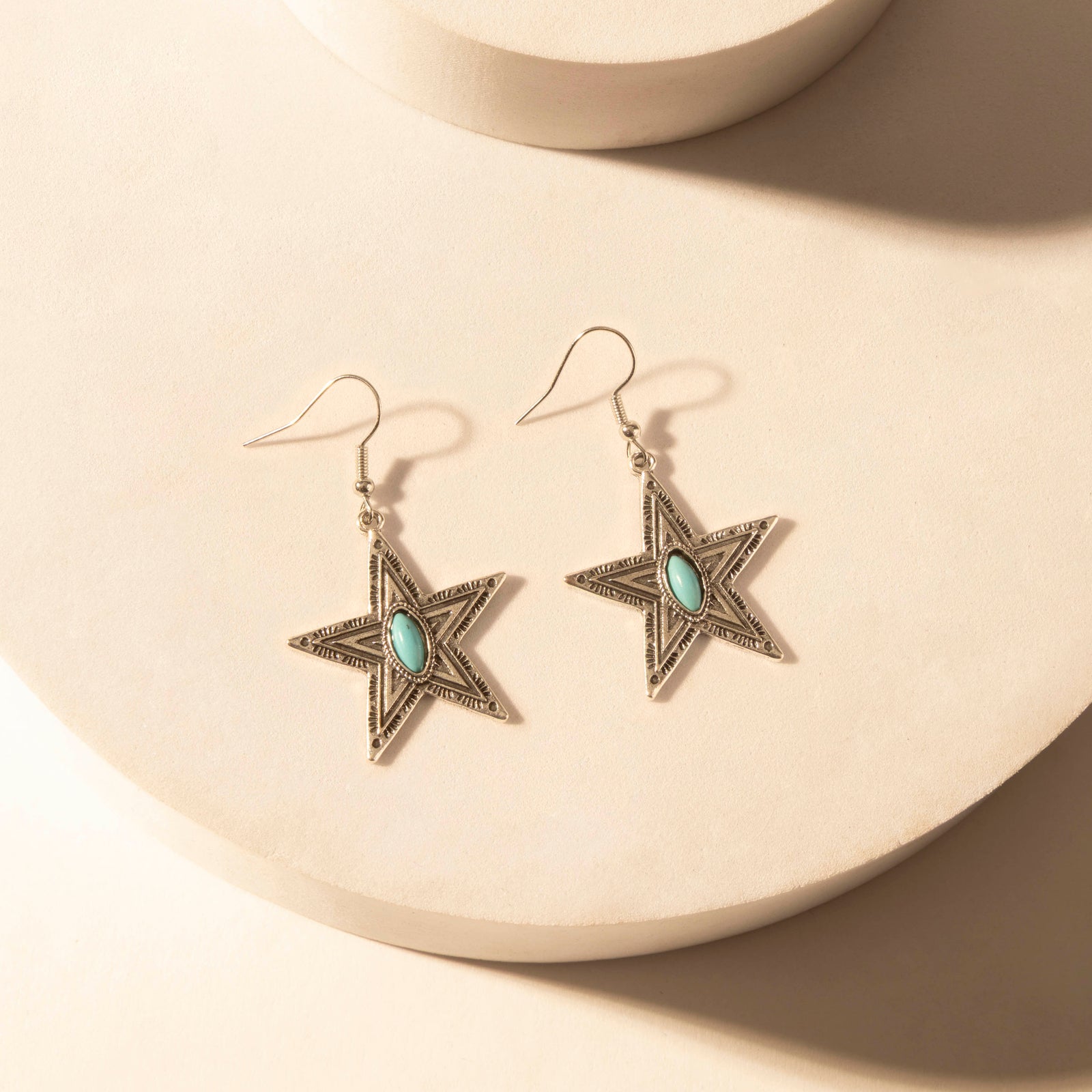 Westward Star Earrings for Women with Turquoise Stone