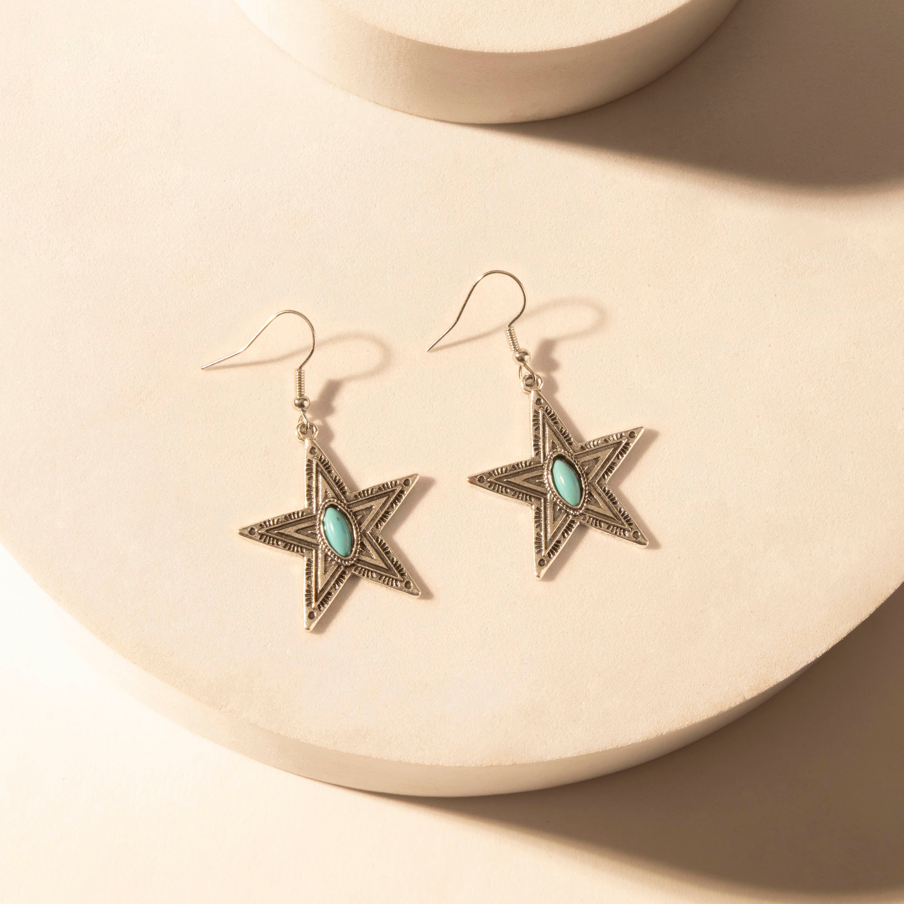 Westward Star Earrings for Women with Turquoise Stone