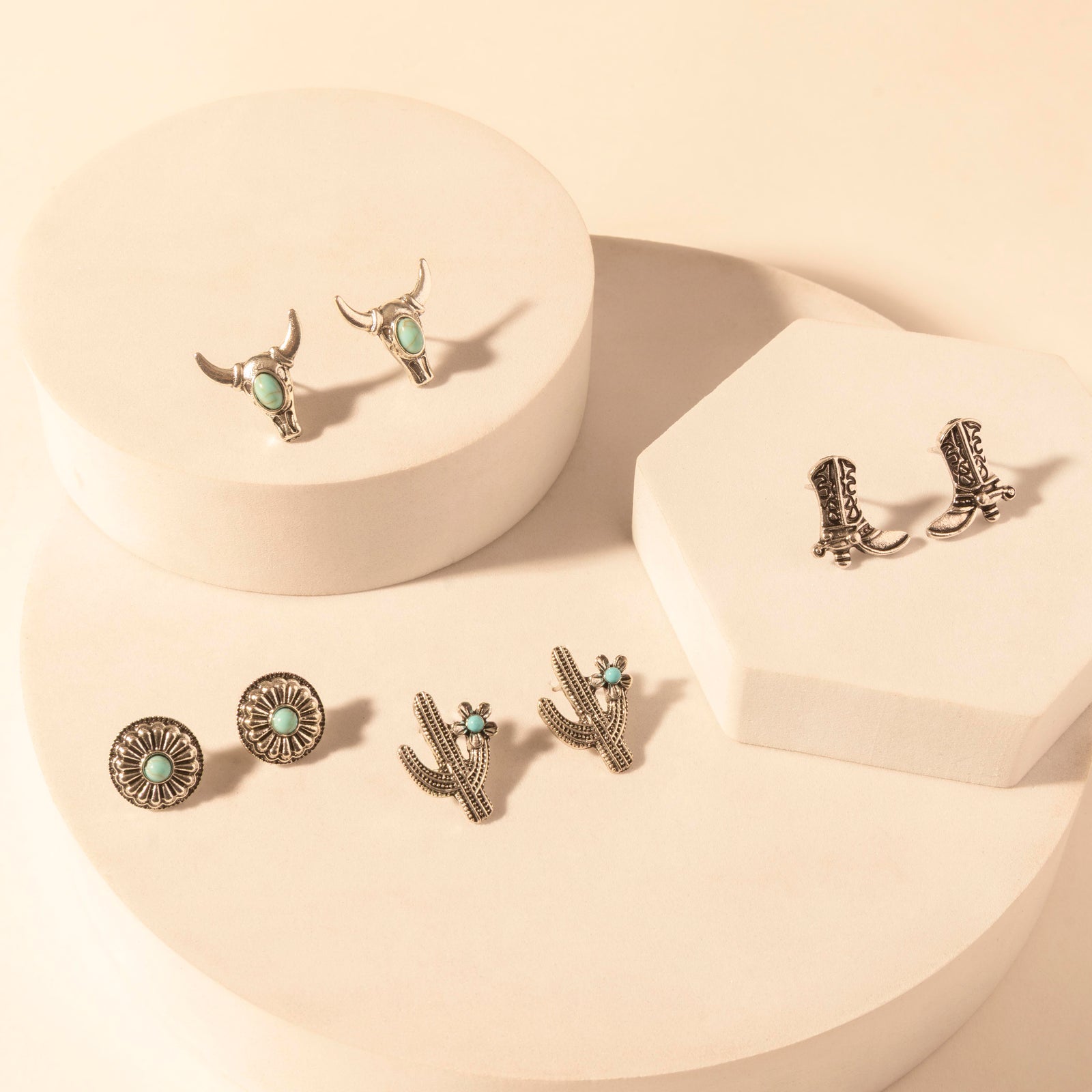 Sonoran Stud Set in with turquoise detail in premium style