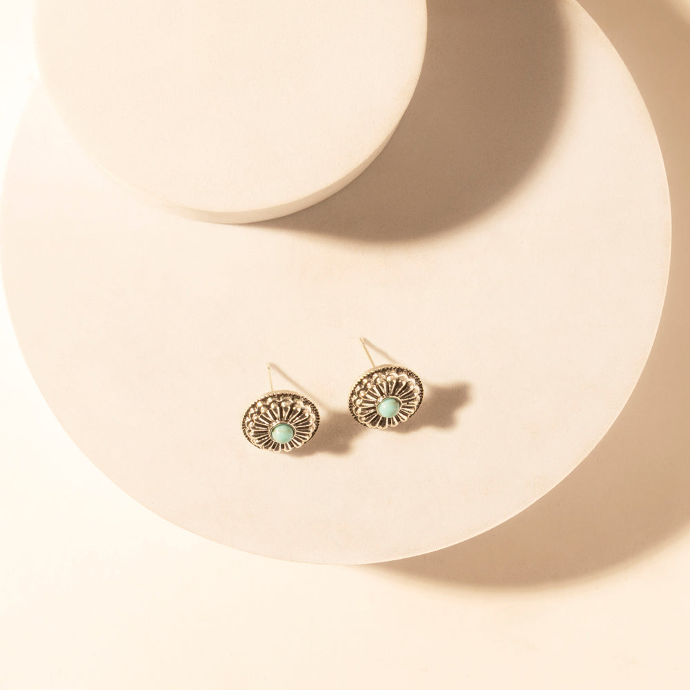 Sonoran Stud Set in with turquoise detail in premium style