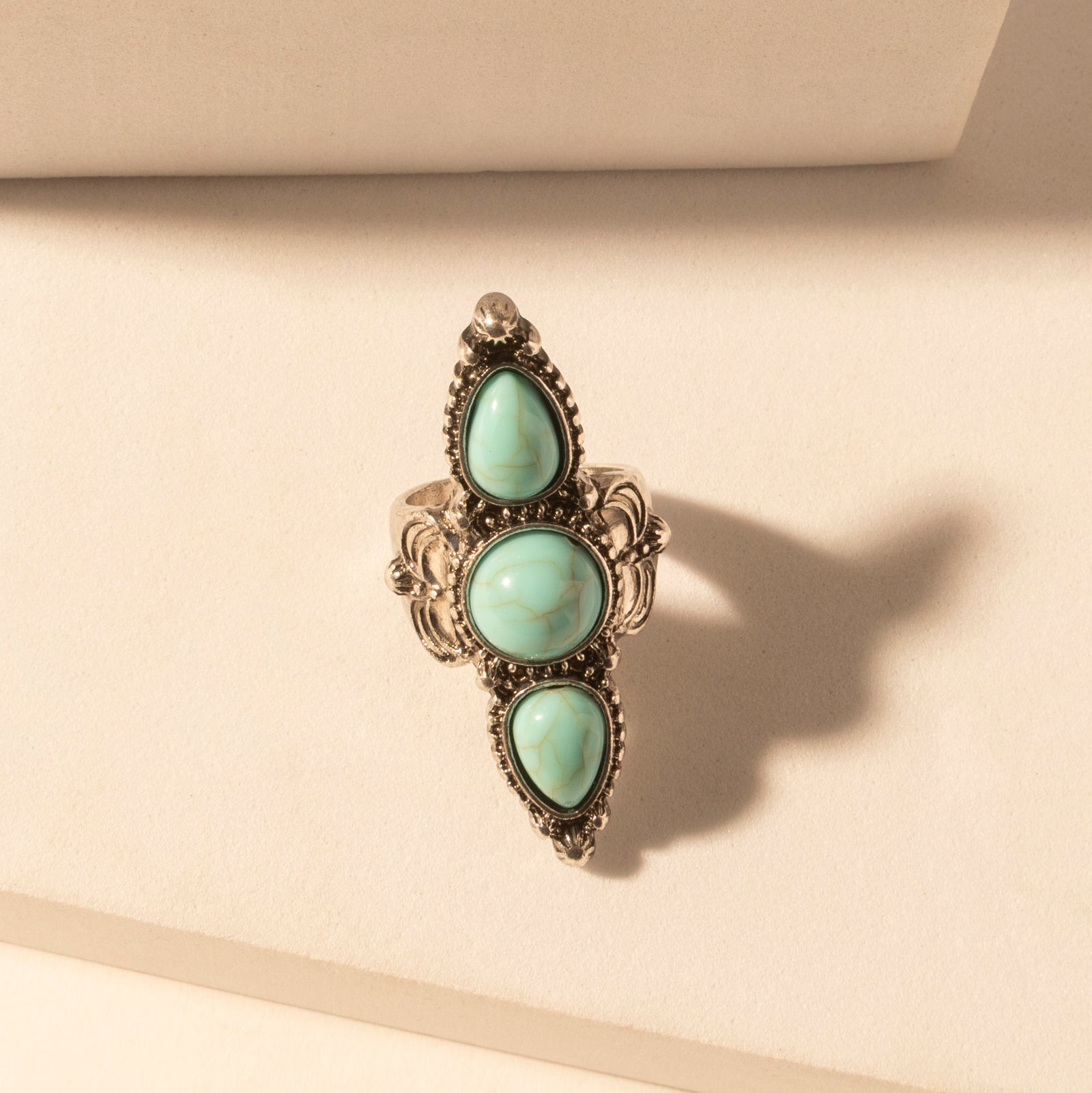 Wildfire Turquoise adjustable Ring for Women with turquoise detail for premium western wear