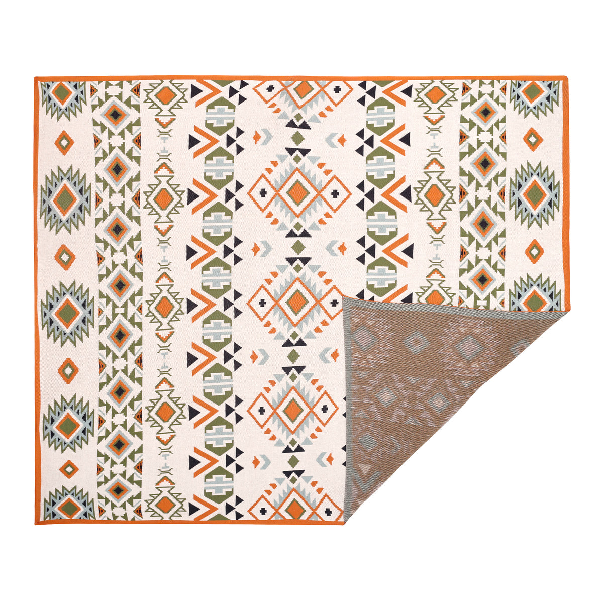 Gloaming Southwestern Cotton Knitted Throw in cream