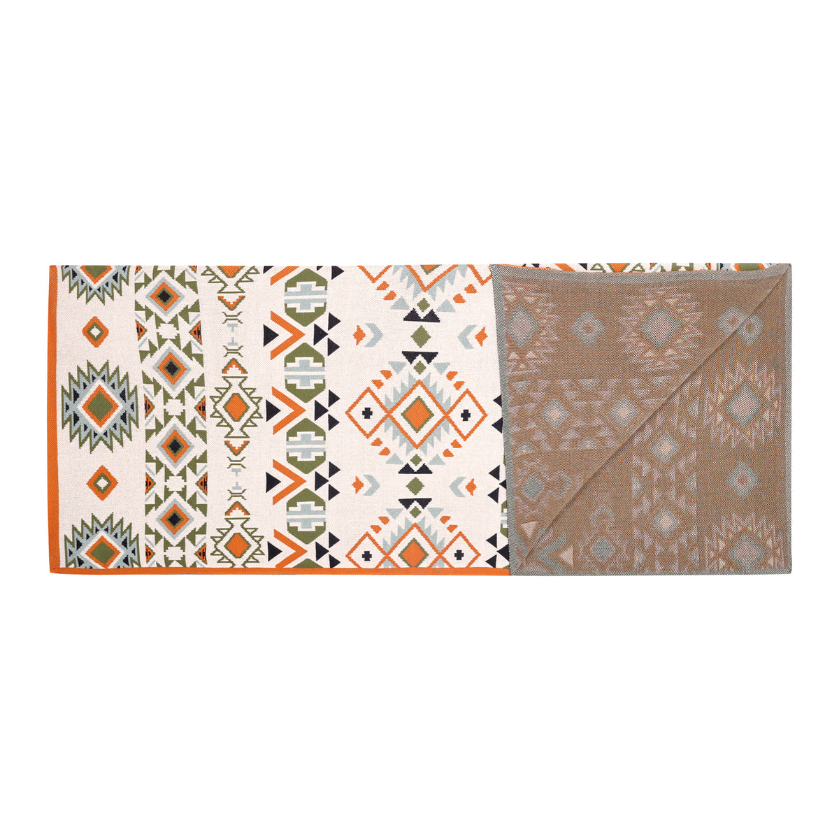 Gloaming Southwestern Cotton Knitted Throw in cream