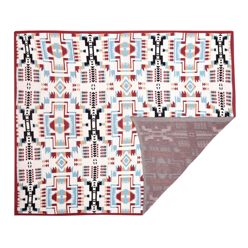 Gloaming Southwestern Cotton Knitted Throw in ivory
