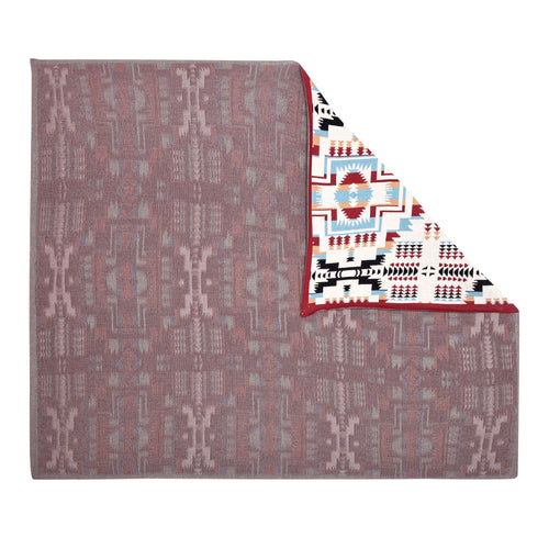 Gloaming Southwestern Cotton Knitted Throw in ivory