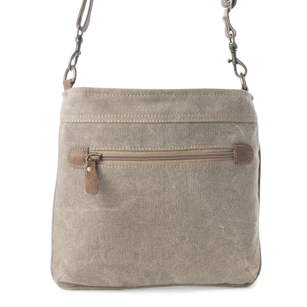 Aztec Hide Western Crossbody Bag for Women in olive with hairon detail