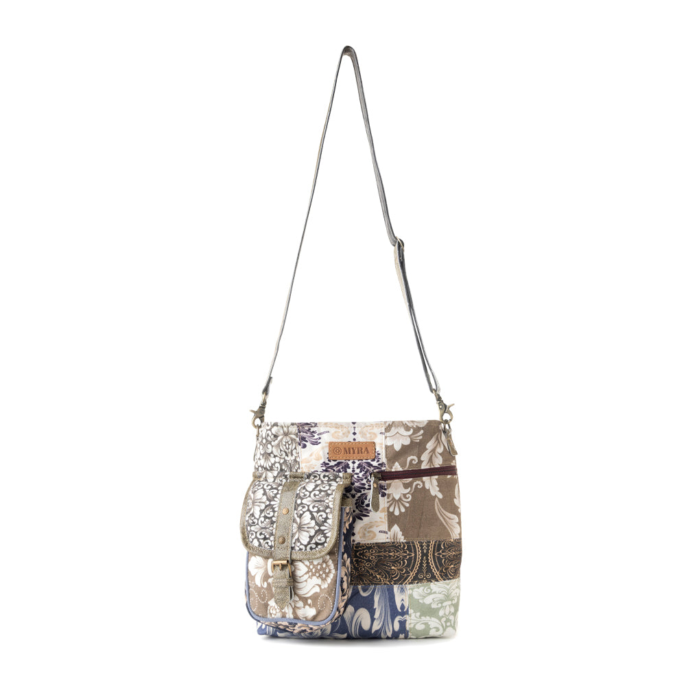 Mossbloom upcycled canvas Bag for Women in olive