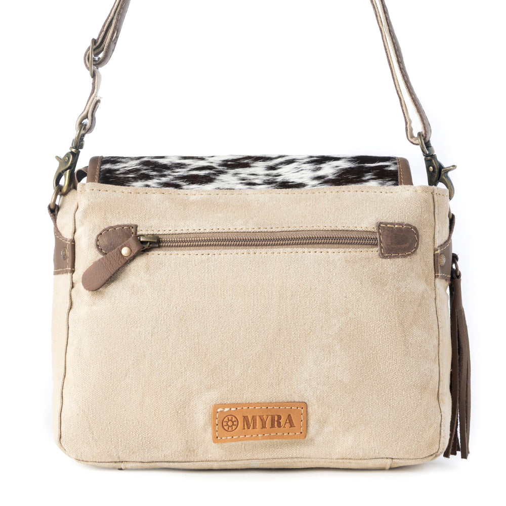 Meadowhide Western Shoulder Bag for Women in Brown with hairon flap