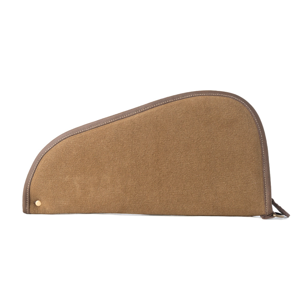 Saddle Range Cotton Leather Gun Case in Antique Olive