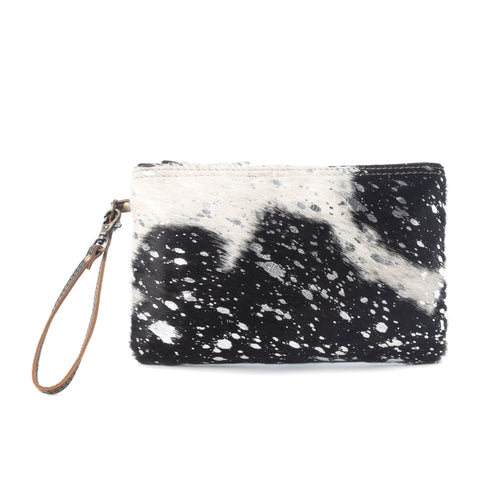 Stardust Pony Western Pouch for Women in black with foil hairon detail