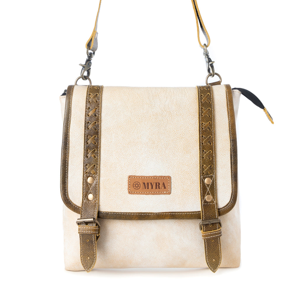 Boss Hide Western Concealed Carry Bag for Women in creme with leather detail