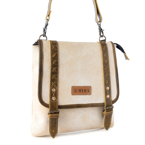Boss Hide Western Concealed Carry Bag for Women in creme with leather detail