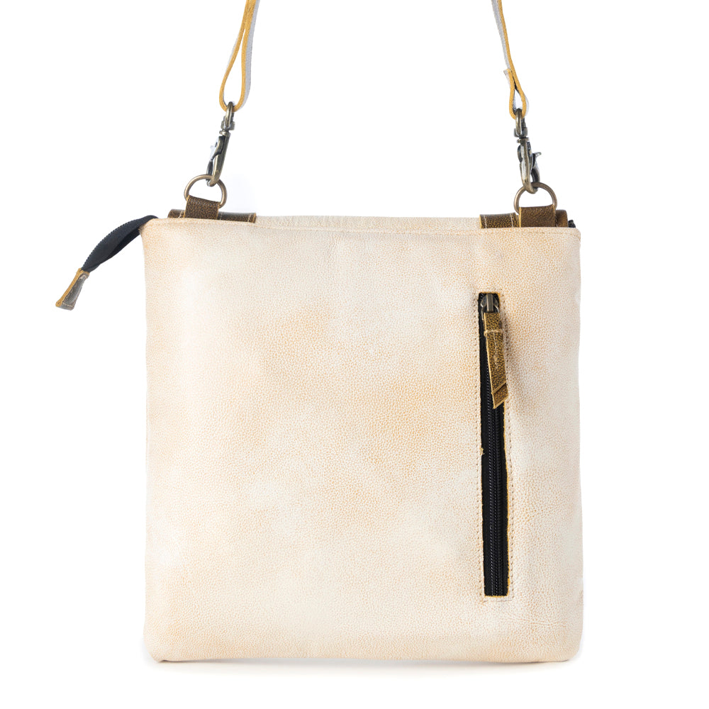 Boss Hide Western Concealed Carry Bag for Women in creme with leather detail