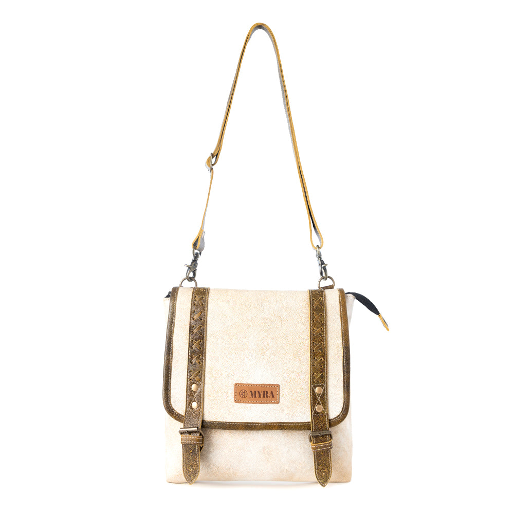 Boss Hide Western Concealed Carry Bag for Women in creme with leather detail