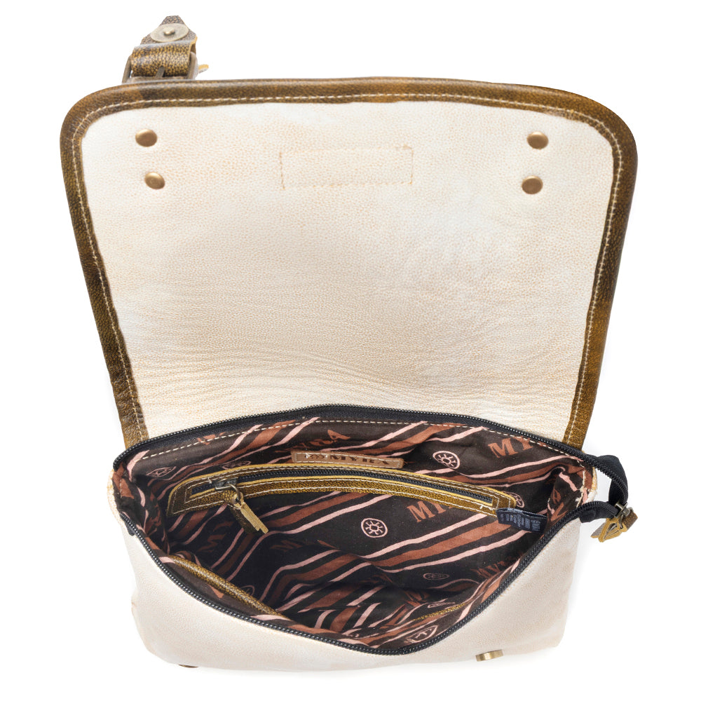 Boss Hide Western Concealed Carry Bag for Women in creme with leather detail