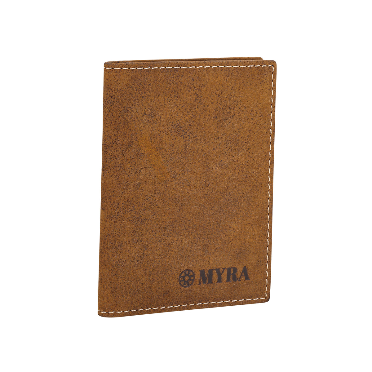 Waystop Credit Card Holder in tan with contrast stitch