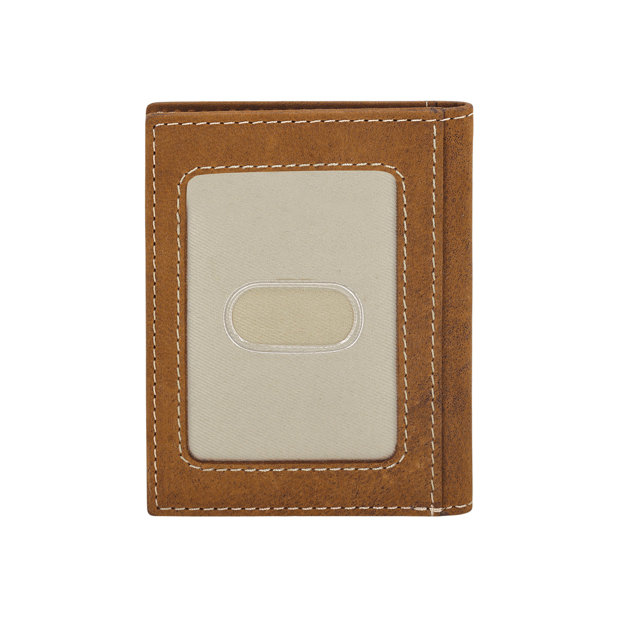 Waystop Credit Card Holder in tan with contrast stitch