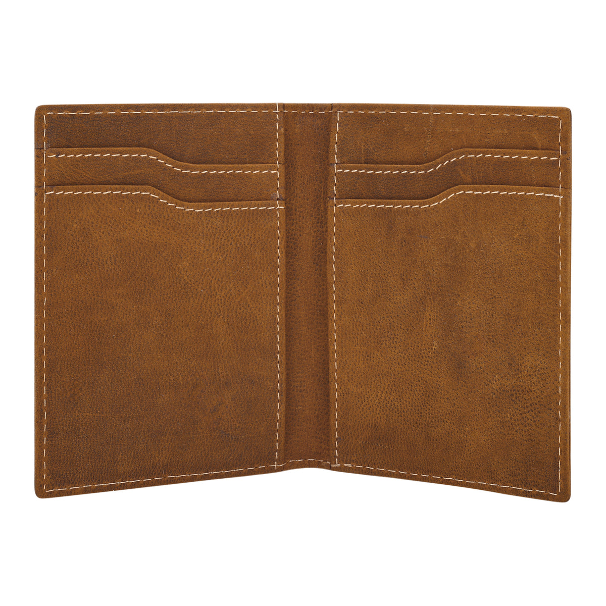 Waystop Credit Card Holder in tan with contrast stitch