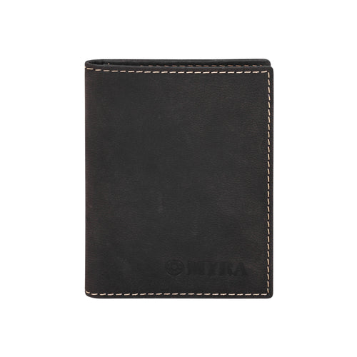 Waystop Credit Card Holder in black with contrast stitch