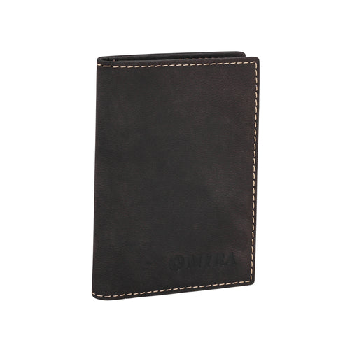 Waystop Credit Card Holder in black with contrast stitch