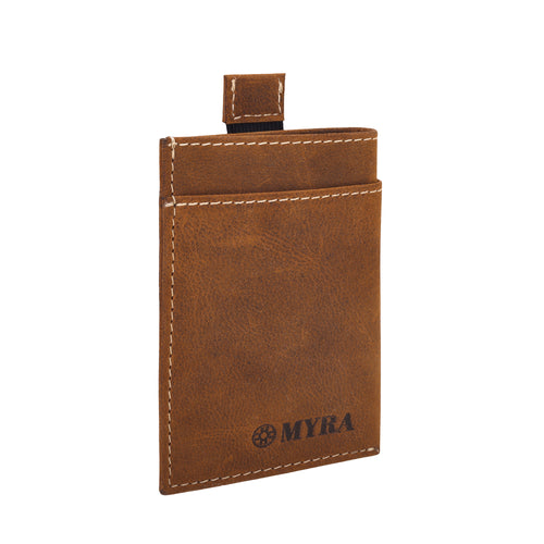 Ridgemere Credit Card Holder in tan with front slip pocket