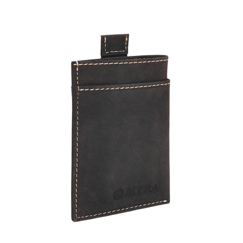 Ridgemere Credit Card Holder in black with front slip pocket