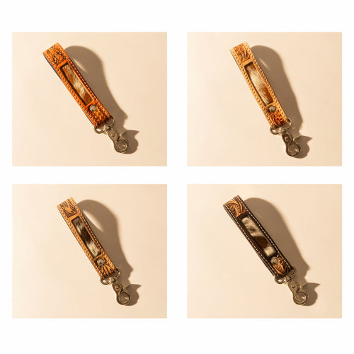 Hide Inlay Western Key Fob Variant Combo