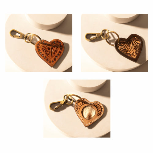 Studded Heart Western Key Fob Variant Combo