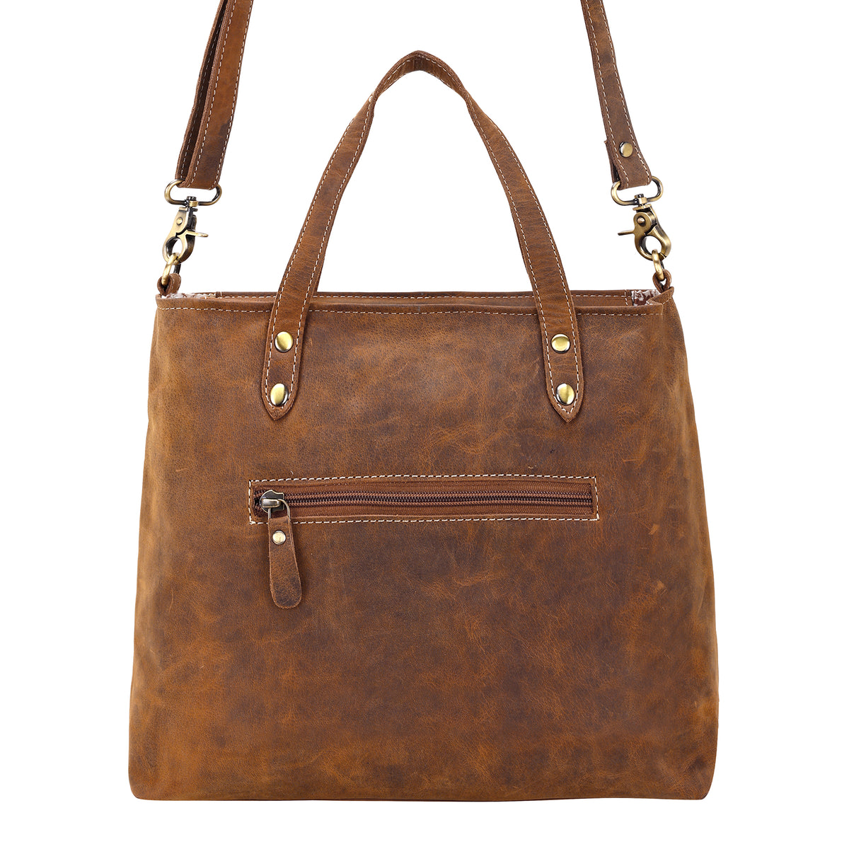 Ultimate Choice Handbag for Women in tan with twin handles and tassels