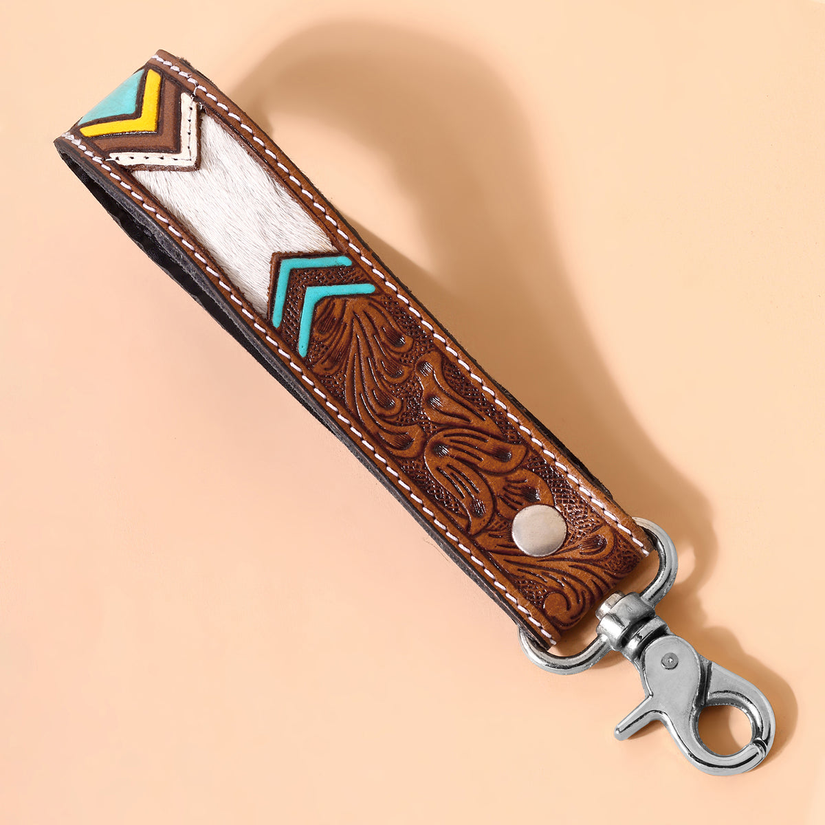 Soaring Bloom Handtooled Leather Keyfob Variant Combo