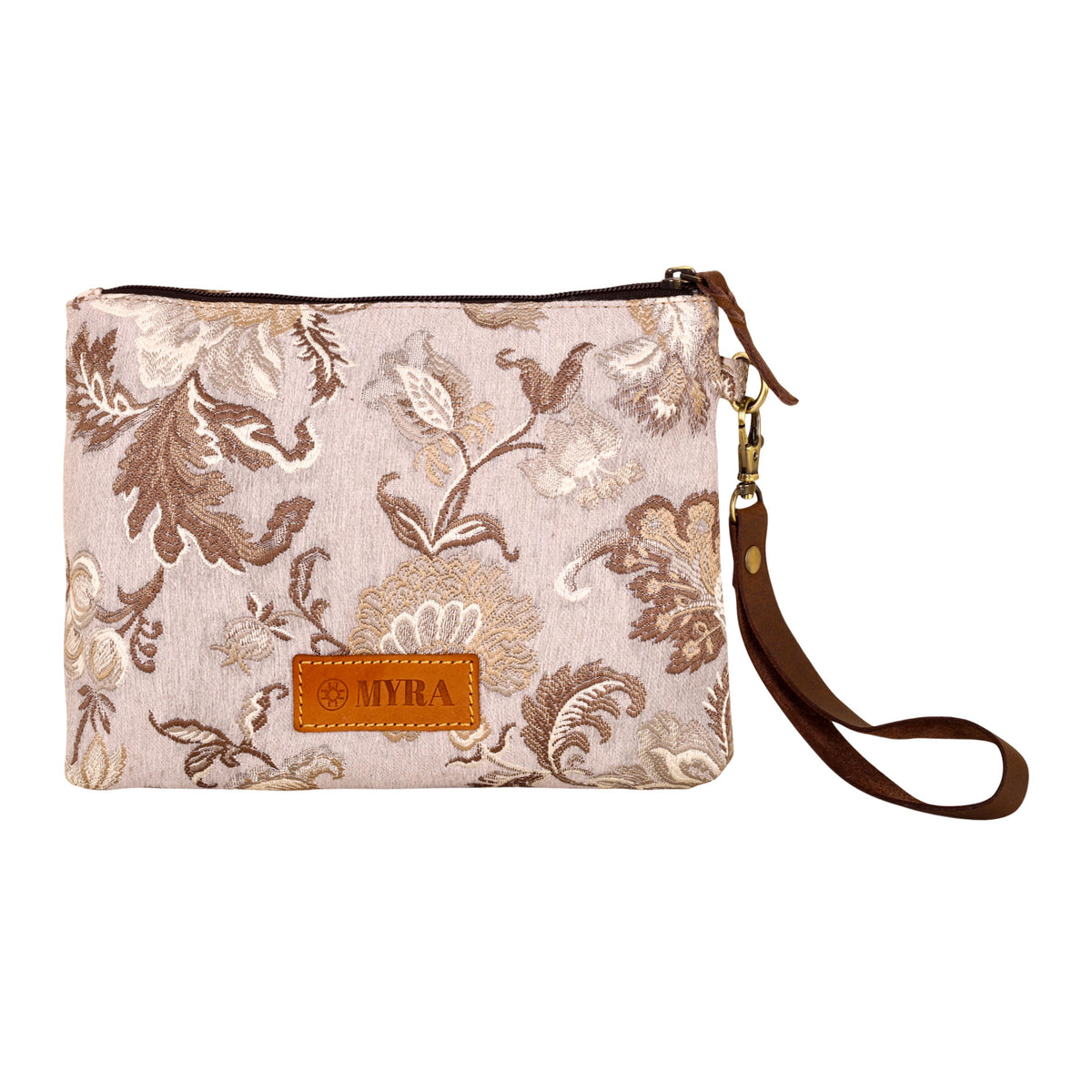 Cinderbluff Wristlet with leather strap Variant Combo