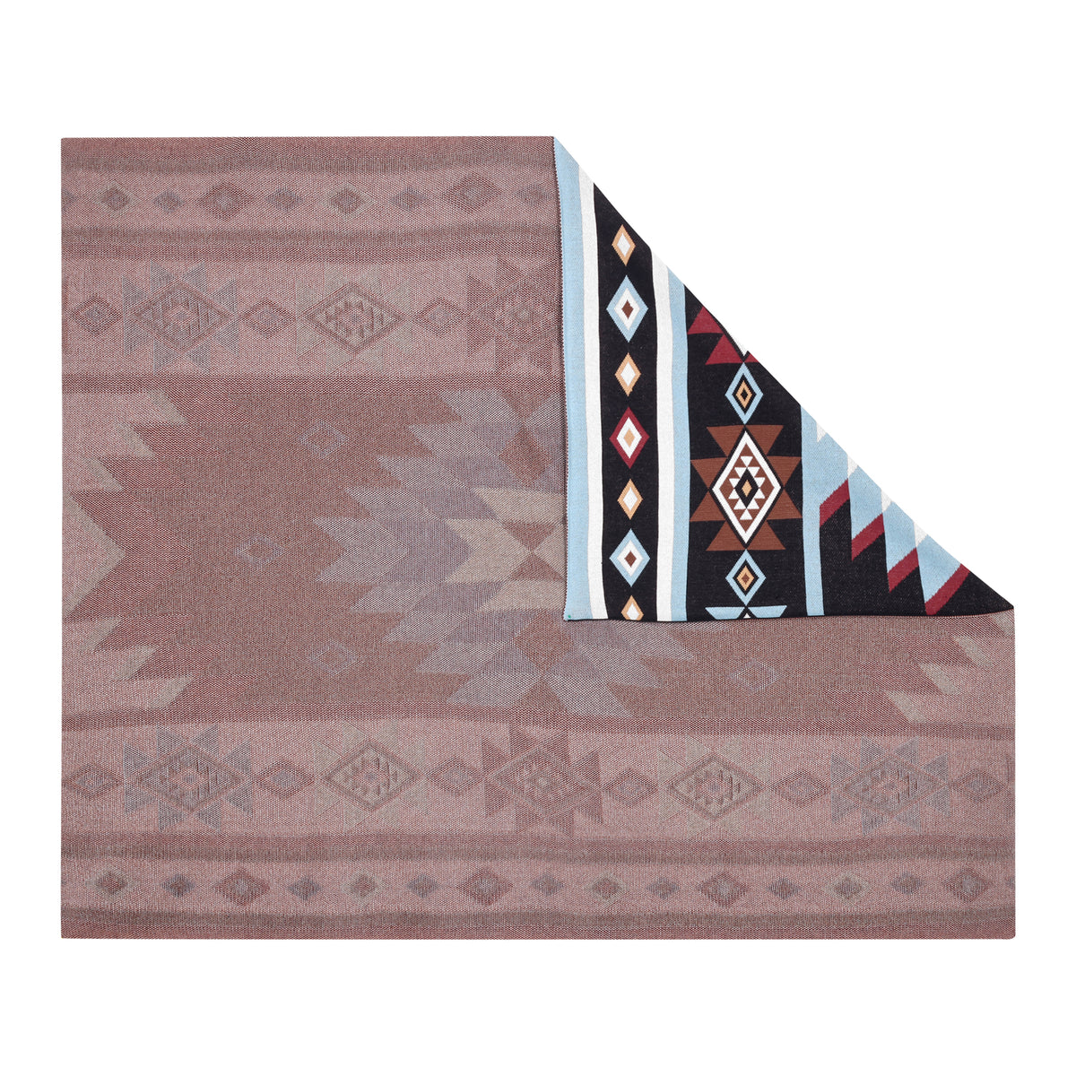 Retama Southwestern Cotton Knitted Throw in Sky
