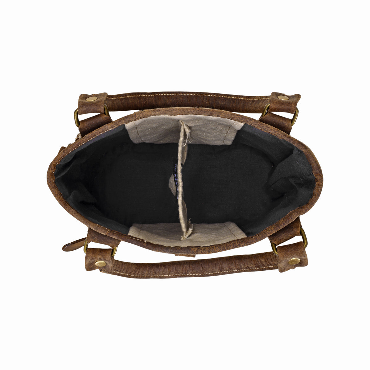 Having fun Wine Holder in cream with genuine leather